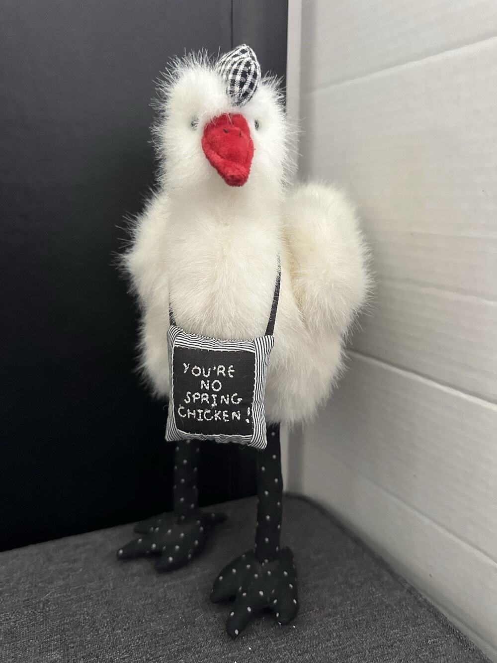Boyds Bears Squak N Bawk Chicken 903206 You’re No Spring Chicken Plush 11”